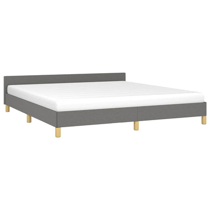 Bettgestell ohne Matratze Dunkelgrau 180x200 cm Stoff