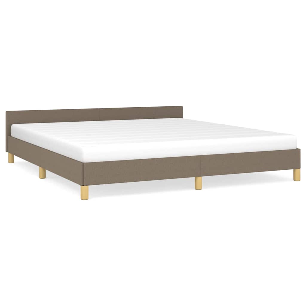 Bettgestell ohne Matratze Taupe 180x200 cm Stoff