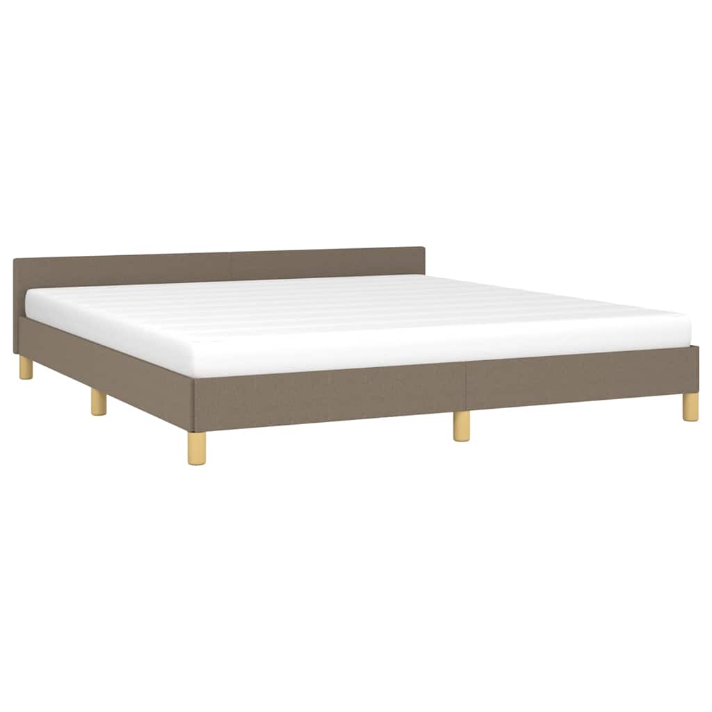 Bettgestell ohne Matratze Taupe 180x200 cm Stoff