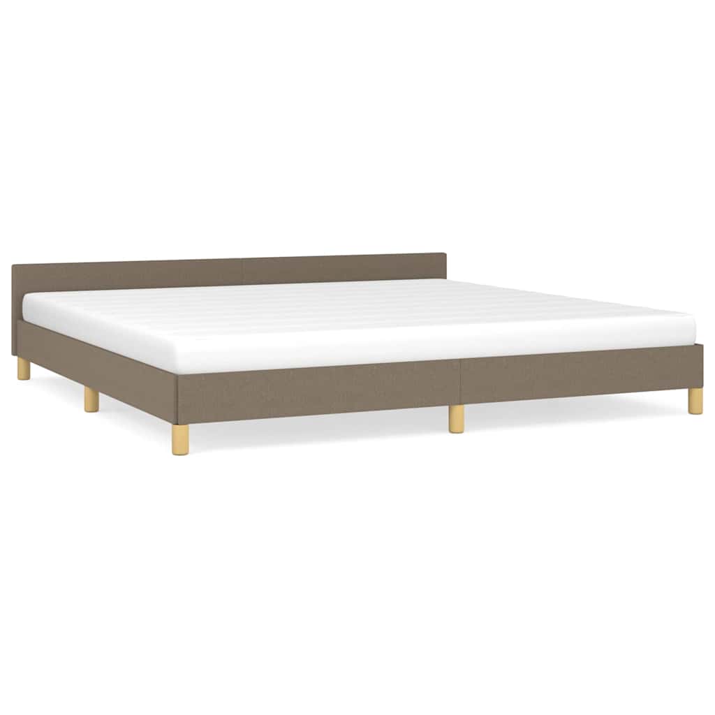 Bettgestell ohne Matratze Taupe 200x200 cm Stoff