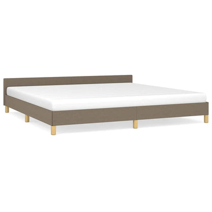 Bettgestell ohne Matratze Taupe 200x200 cm Stoff
