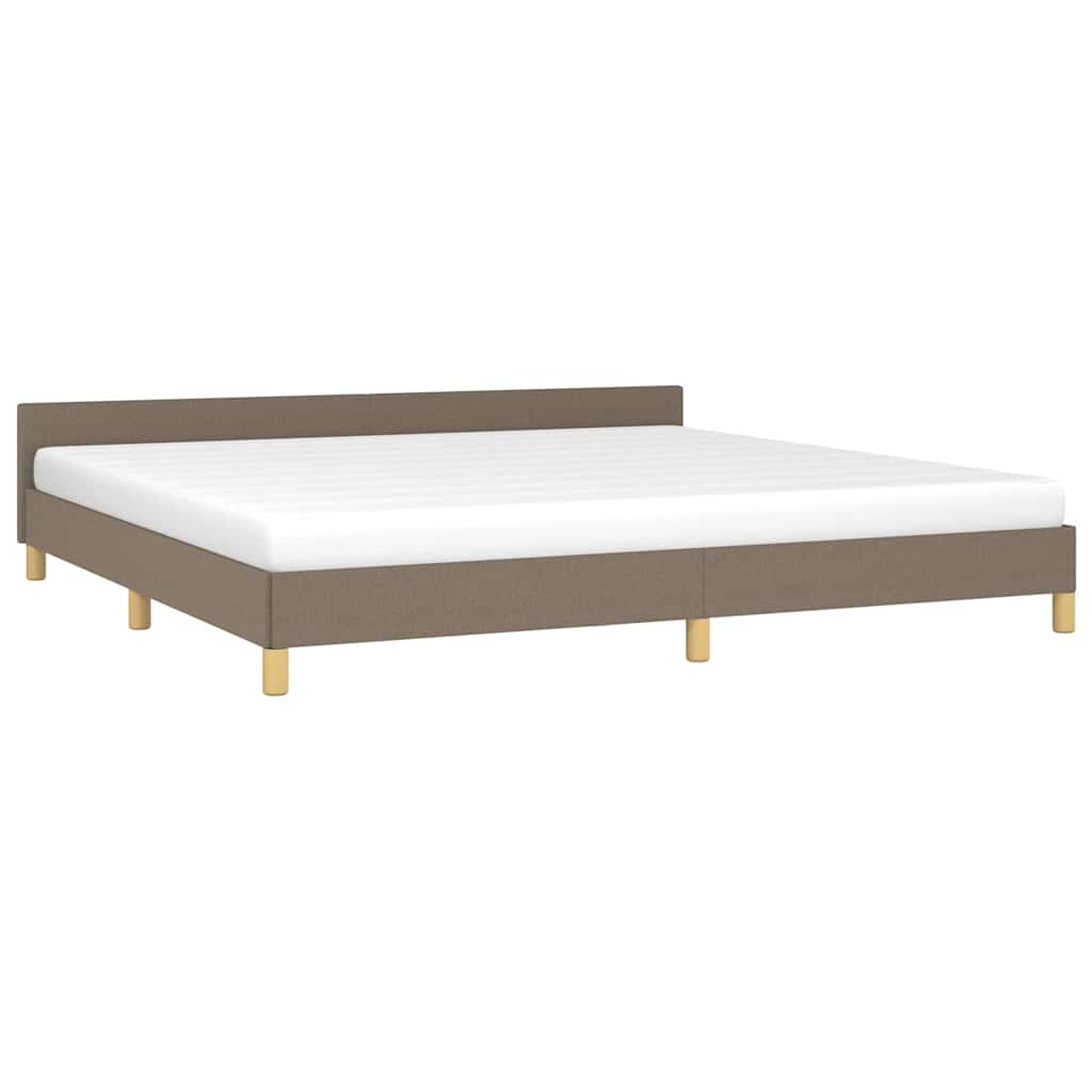 Bettgestell ohne Matratze Taupe 200x200 cm Stoff