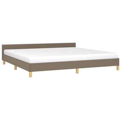 Bettgestell ohne Matratze Taupe 200x200 cm Stoff