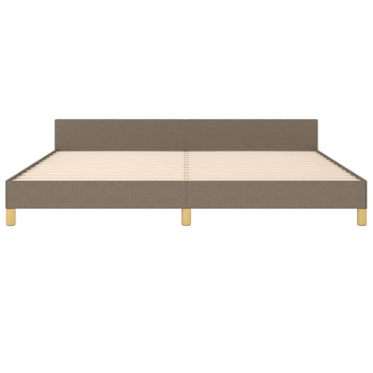 Bettgestell ohne Matratze Taupe 200x200 cm Stoff