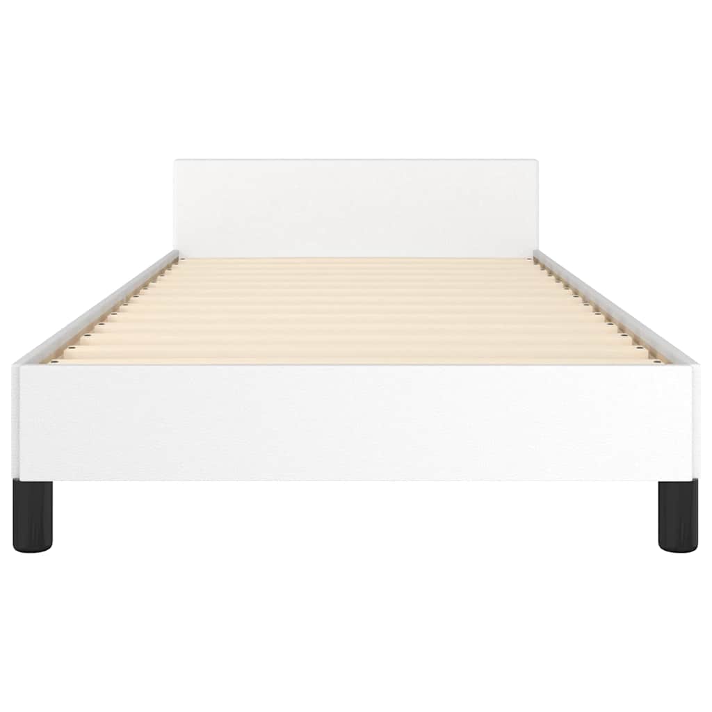 Bed frame with headboard without mattress white 80x200 cm
