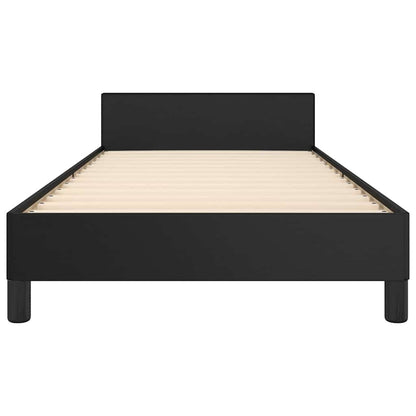 Bettgestell mit Kopfteil ohne Matratze Schwarz 100x200 cm