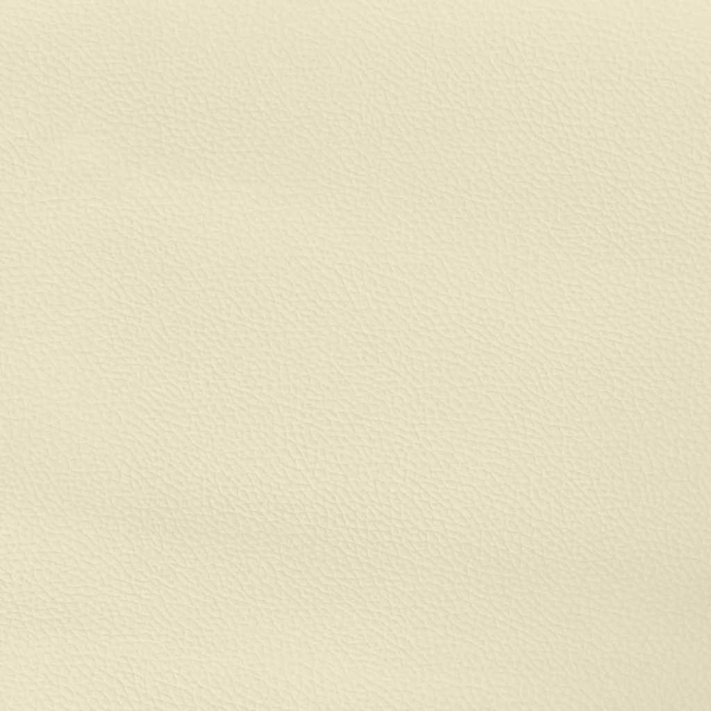 Bettgestell mit Kopfteil ohne Matratze Creme 100x200 cm