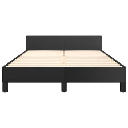 Bettgestell mit Kopfteil ohne Matratze Schwarz 120x200 cm