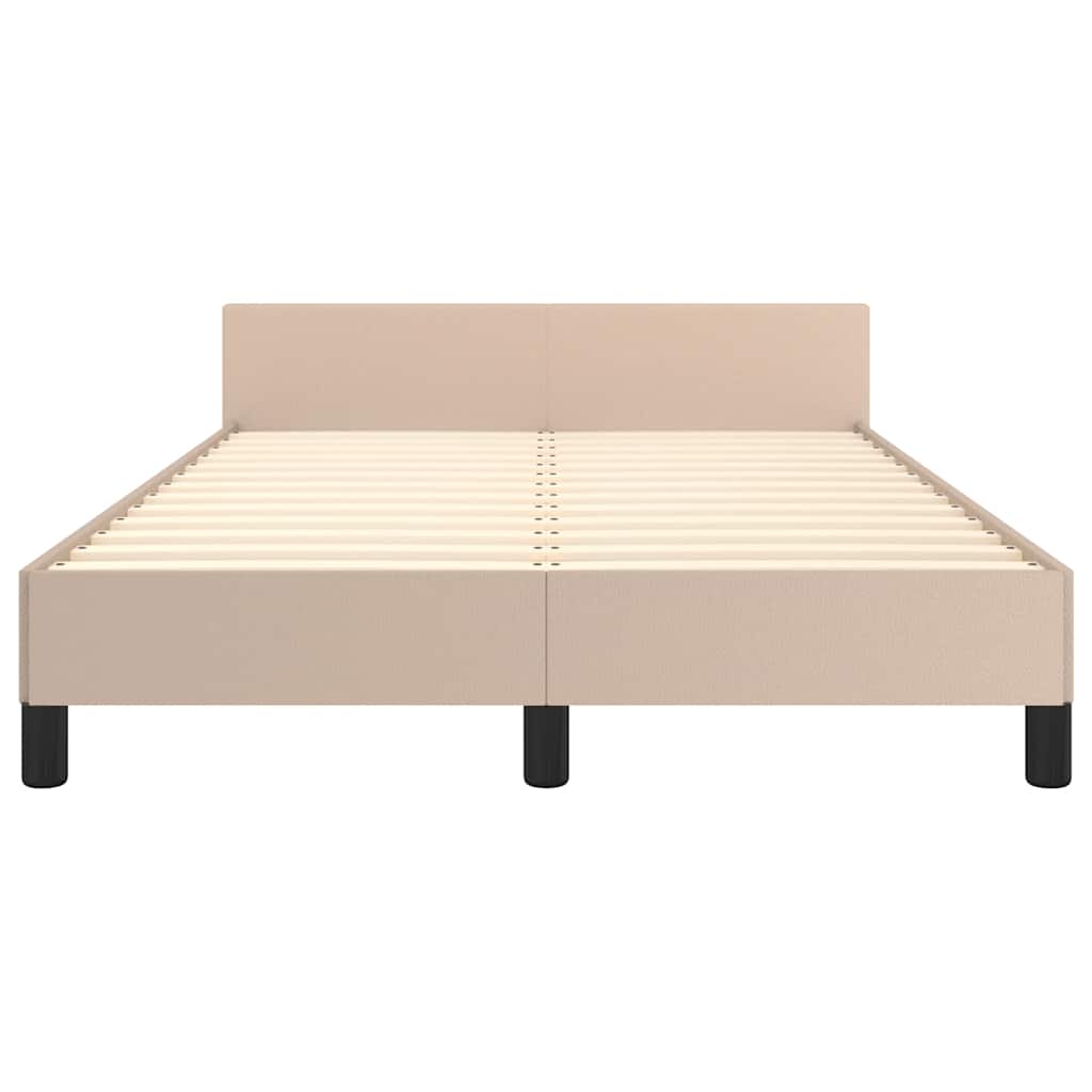 Bed frame with headboard without mattress Cappuccino 120x200 cm