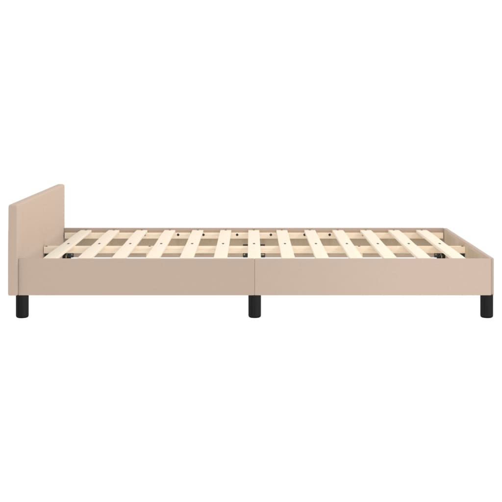 Bed frame with headboard without mattress Cappuccino 120x200 cm