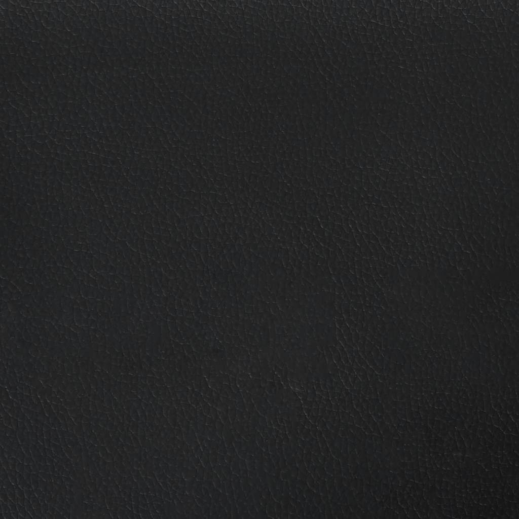 Bed frame with headboard without mattress black 180x200 cm