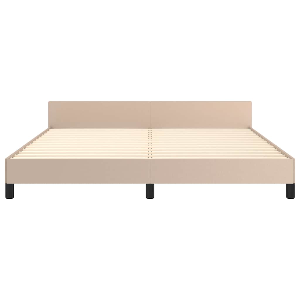 Bed frame with headboard without mattress Cappuccino 180x200 cm