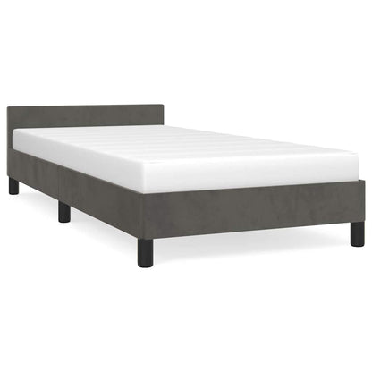 Bettgestell ohne Matratze Dunkelgrau 100x200 cm Samt