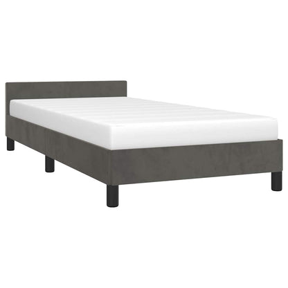 Bettgestell ohne Matratze Dunkelgrau 100x200 cm Samt