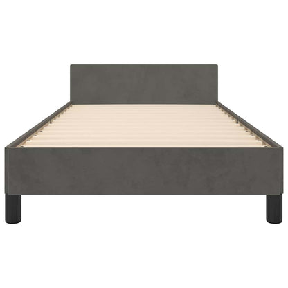 Bettgestell ohne Matratze Dunkelgrau 100x200 cm Samt