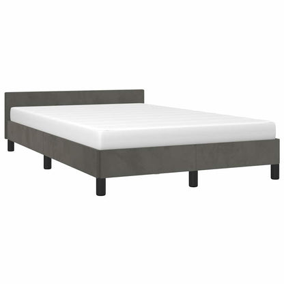 Bettgestell ohne Matratze Dunkelgrau 120x200 cm Samt