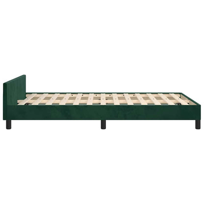 Bettgestell ohne Matratze Dunkelgrün 120x200 cm Samt