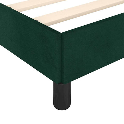 Bettgestell ohne Matratze Dunkelgrün 140x190 cm Samt