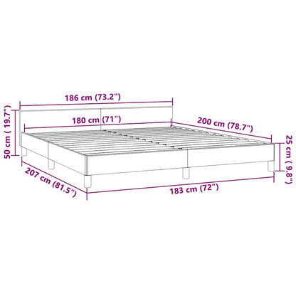 Bettgestell ohne Matratze Dunkelgrau 180x200 cm Samt