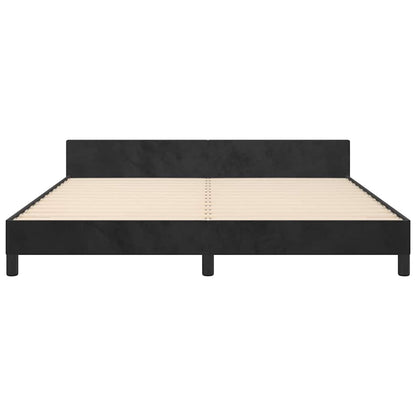 Bettgestell ohne Matratze Schwarz 180x200 cm Samt