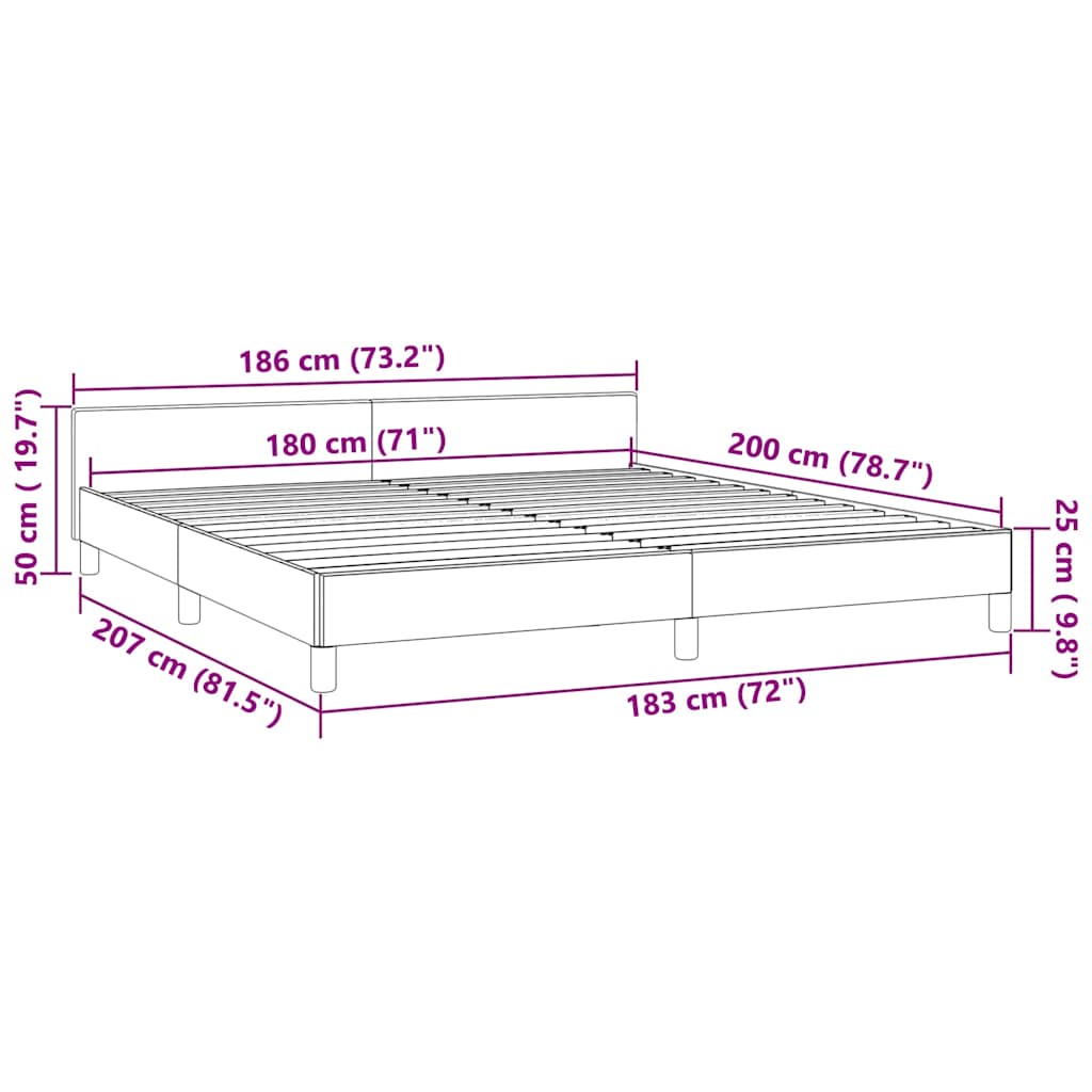 Bettgestell ohne Matratze Dunkelgrün 180x200 cm Samt