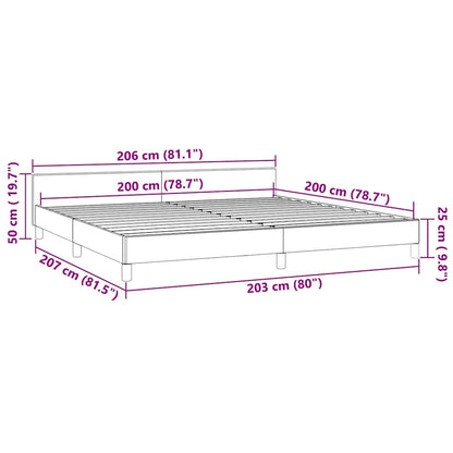 Bettgestell ohne Matratze Hellgrau 200x200 cm Samt