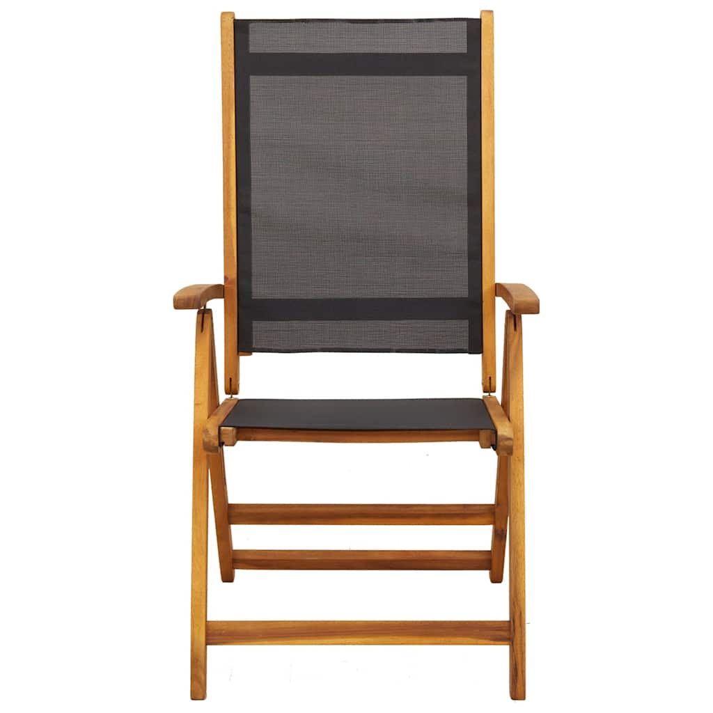 Klappstühle, 6 Stück, Massivholz Akazie und Textilene
