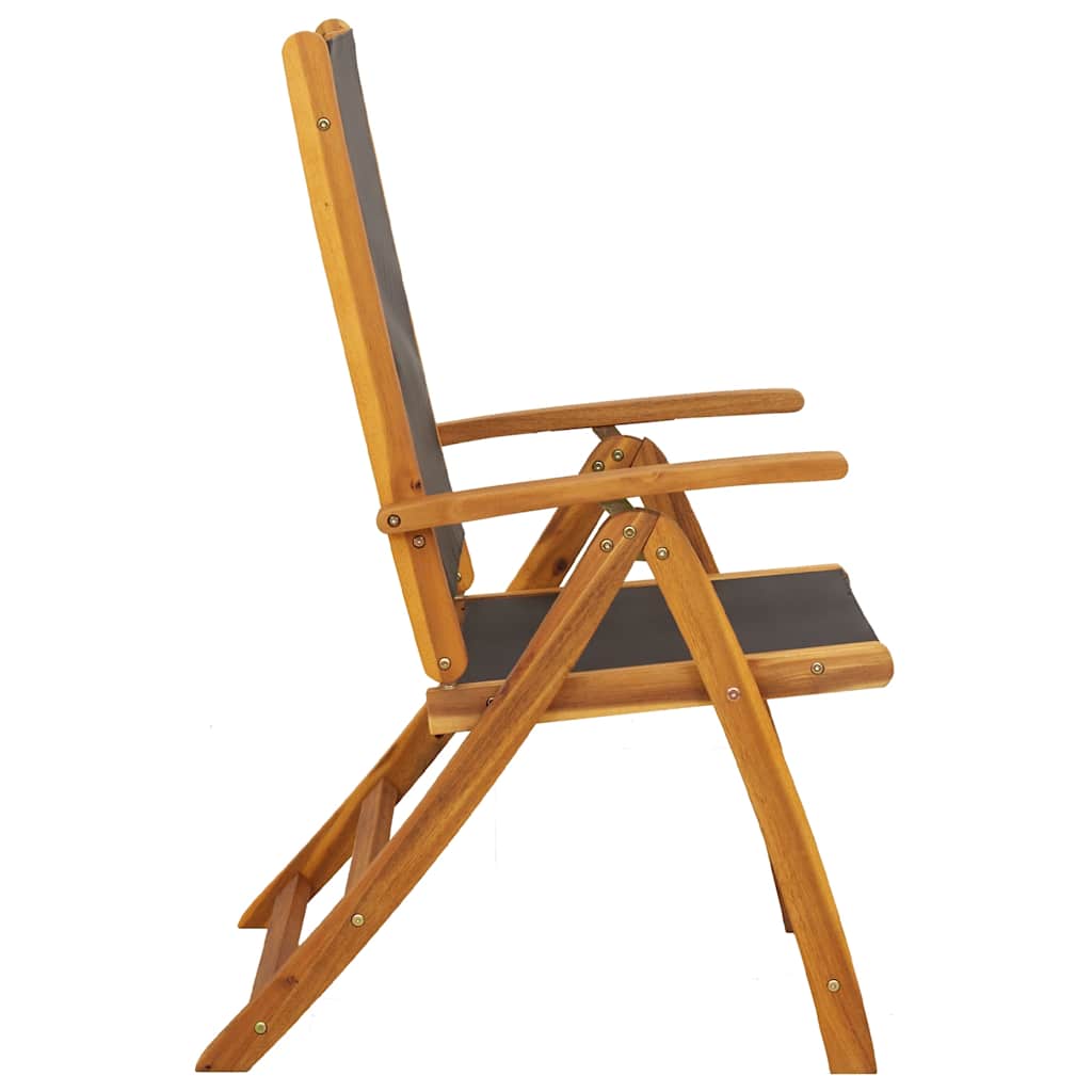 Klappstühle, 6 Stück, Massivholz Akazie und Textilene