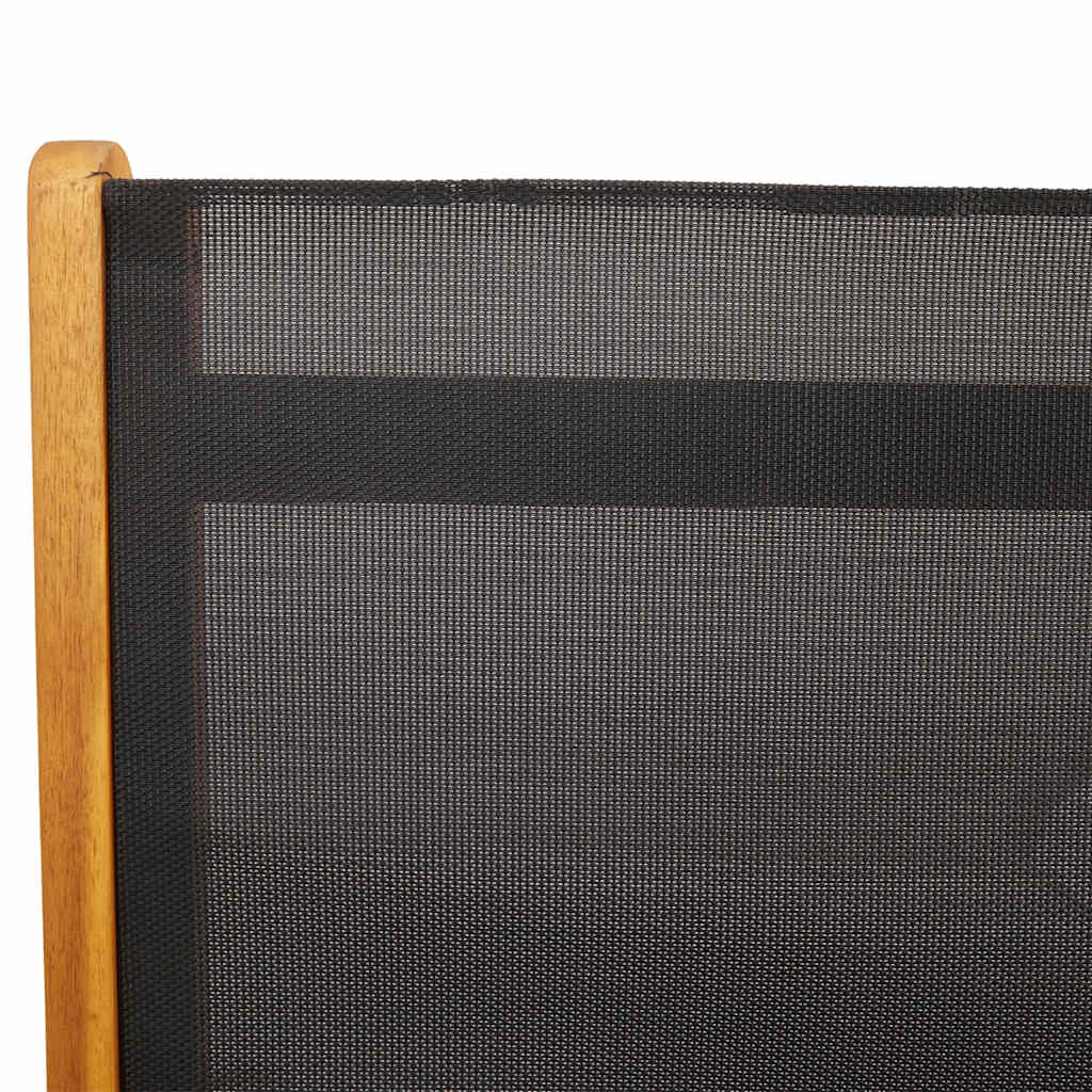 Klappstühle, 6 Stück, Massivholz Akazie und Textilene