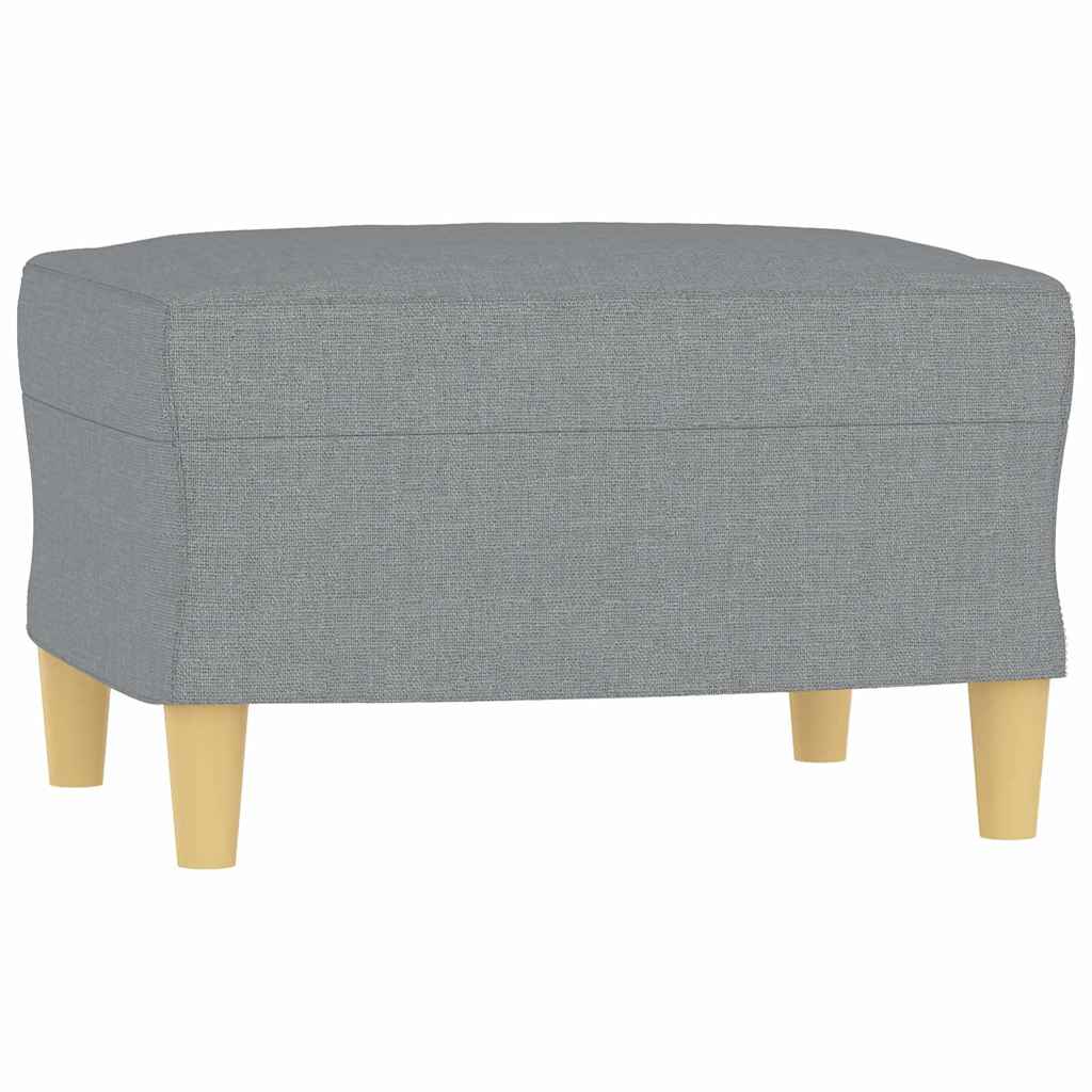 Fußhocker Hellgrau 60x50x41 cm Stoff