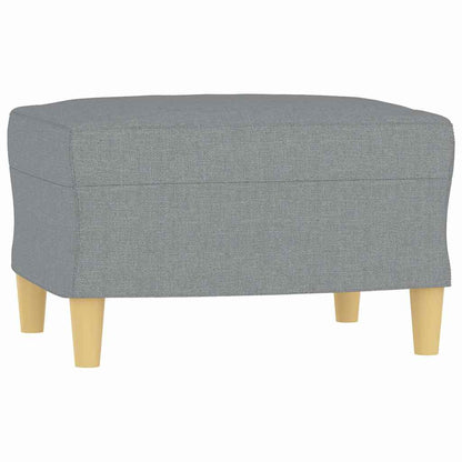 Fußhocker Hellgrau 60x50x41 cm Stoff