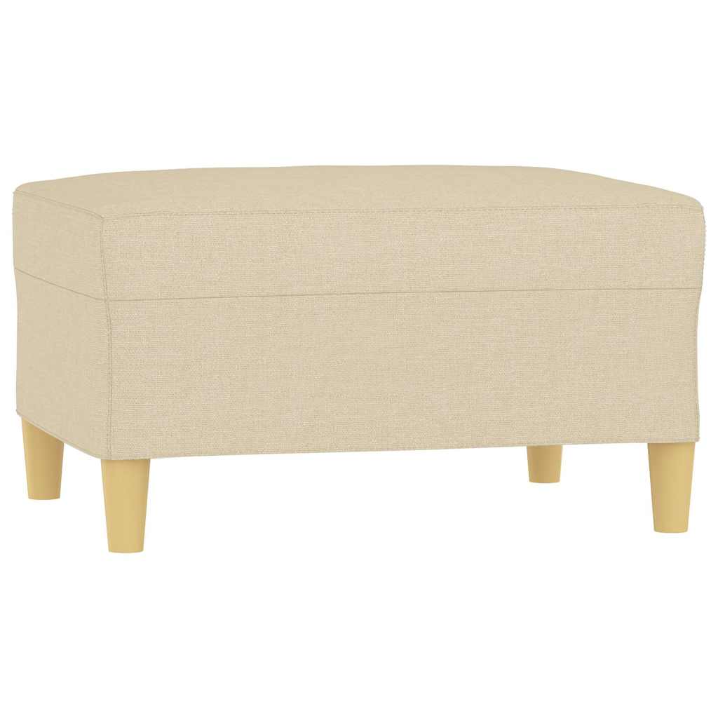 Fußhocker Creme 70x55x41 cm Stoff