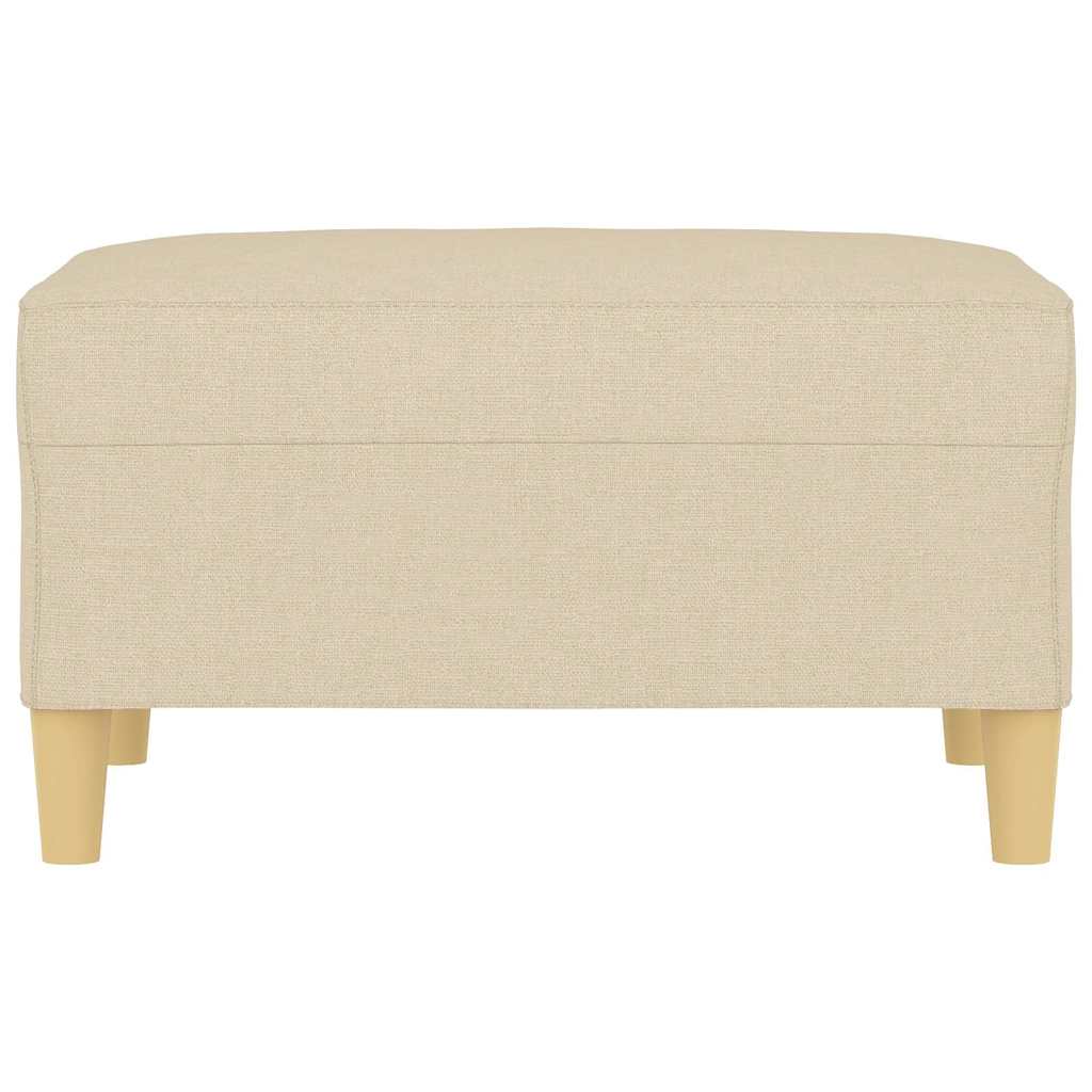 Fußhocker Creme 70x55x41 cm Stoff