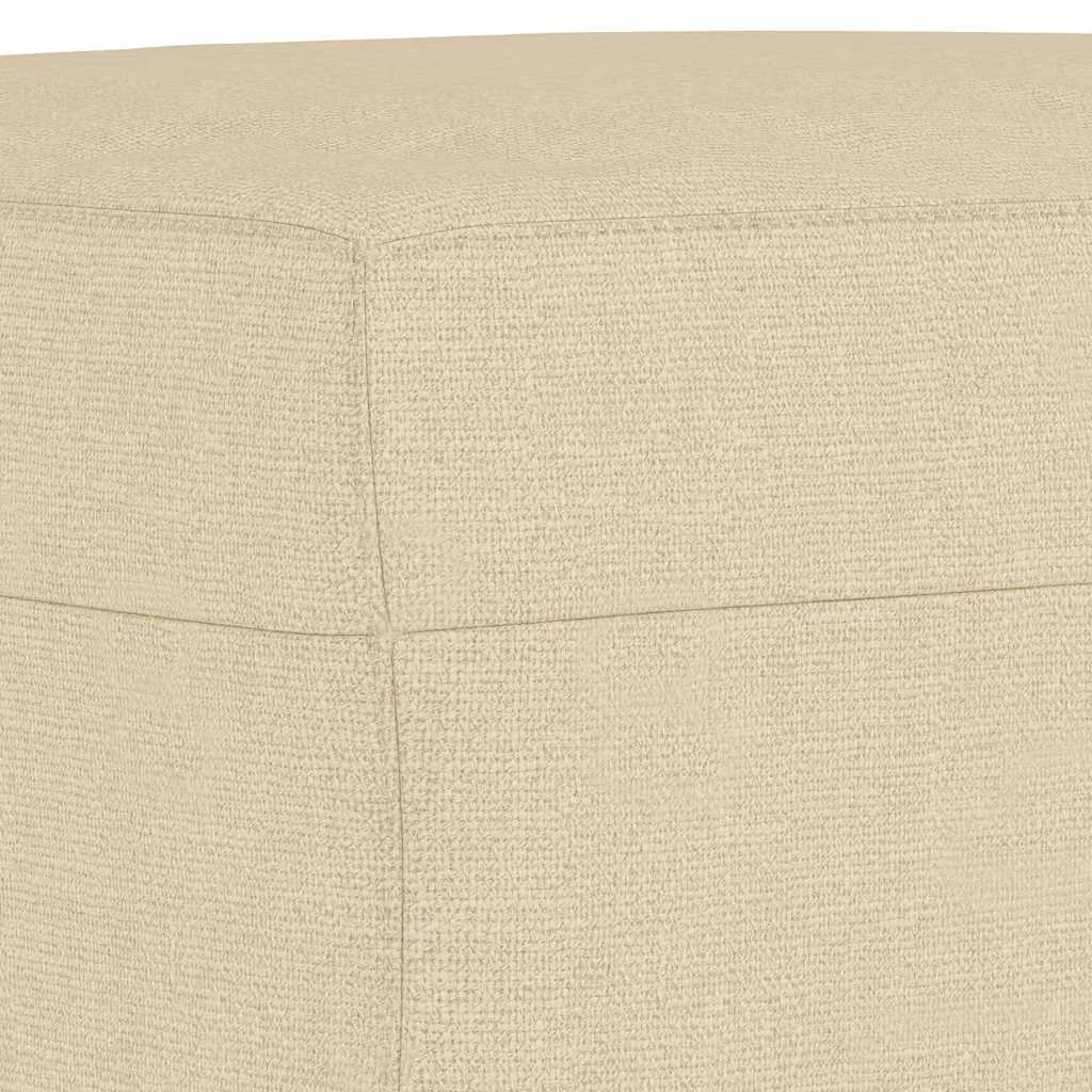 Fußhocker Creme 70x55x41 cm Stoff