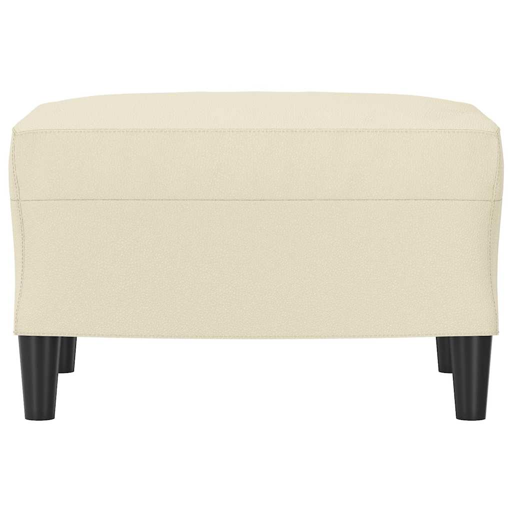 Fußhocker Creme 60x50x41 cm Kunstleder