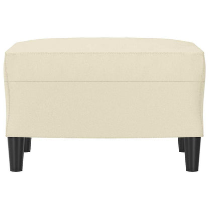 Fußhocker Creme 60x50x41 cm Kunstleder