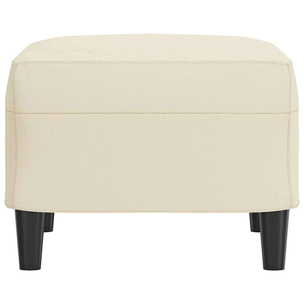 Fußhocker Creme 60x50x41 cm Kunstleder