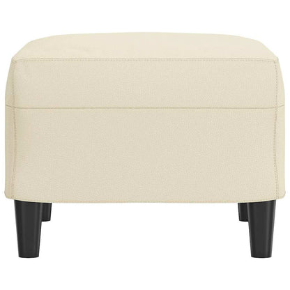 Fußhocker Creme 60x50x41 cm Kunstleder