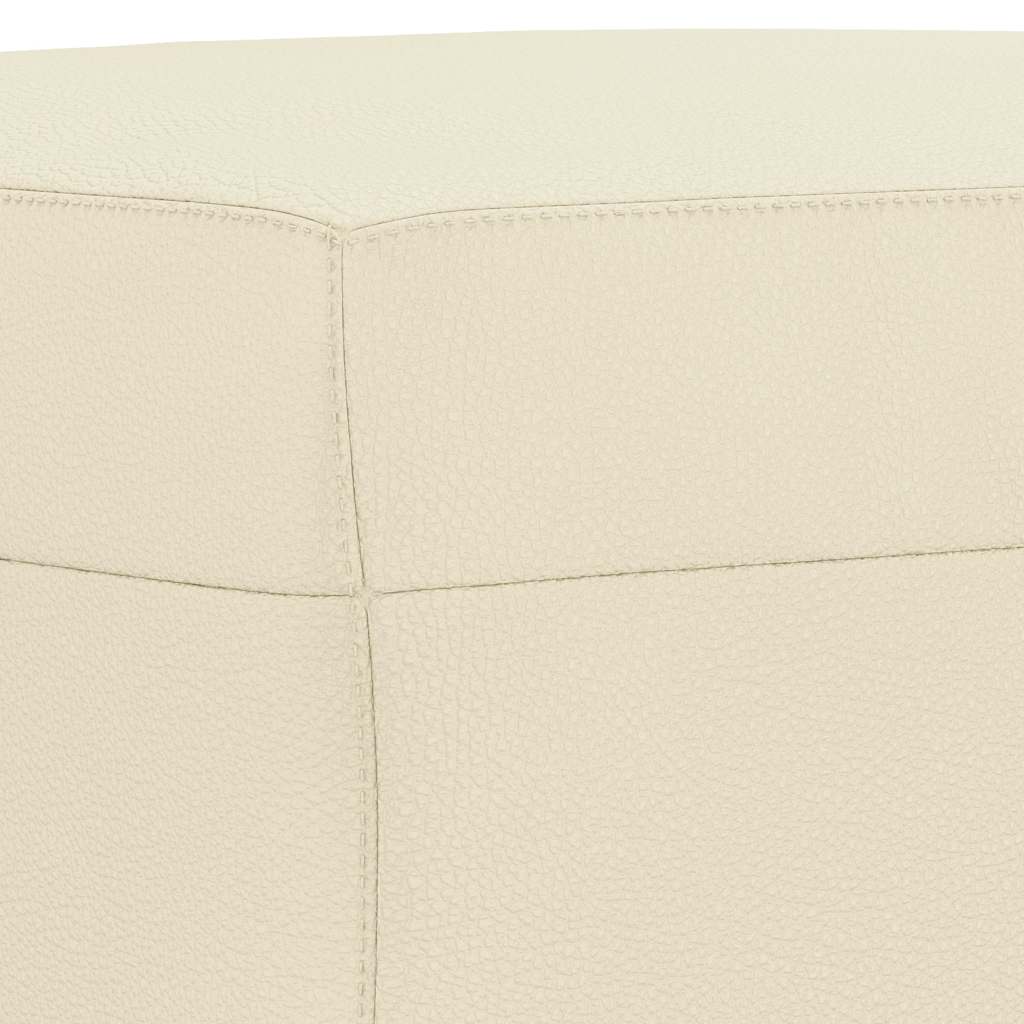 Fußhocker Creme 60x50x41 cm Kunstleder
