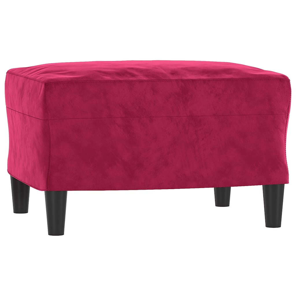 Fußhocker Weinrot 60x50x41 cm Samt