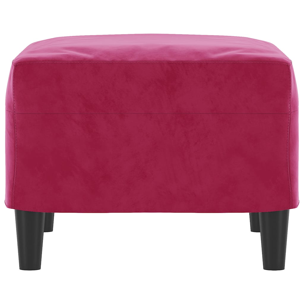 Fußhocker Weinrot 60x50x41 cm Samt