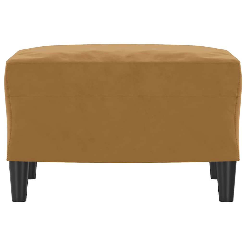Fußhocker Braun 60x50x41 cm Samt
