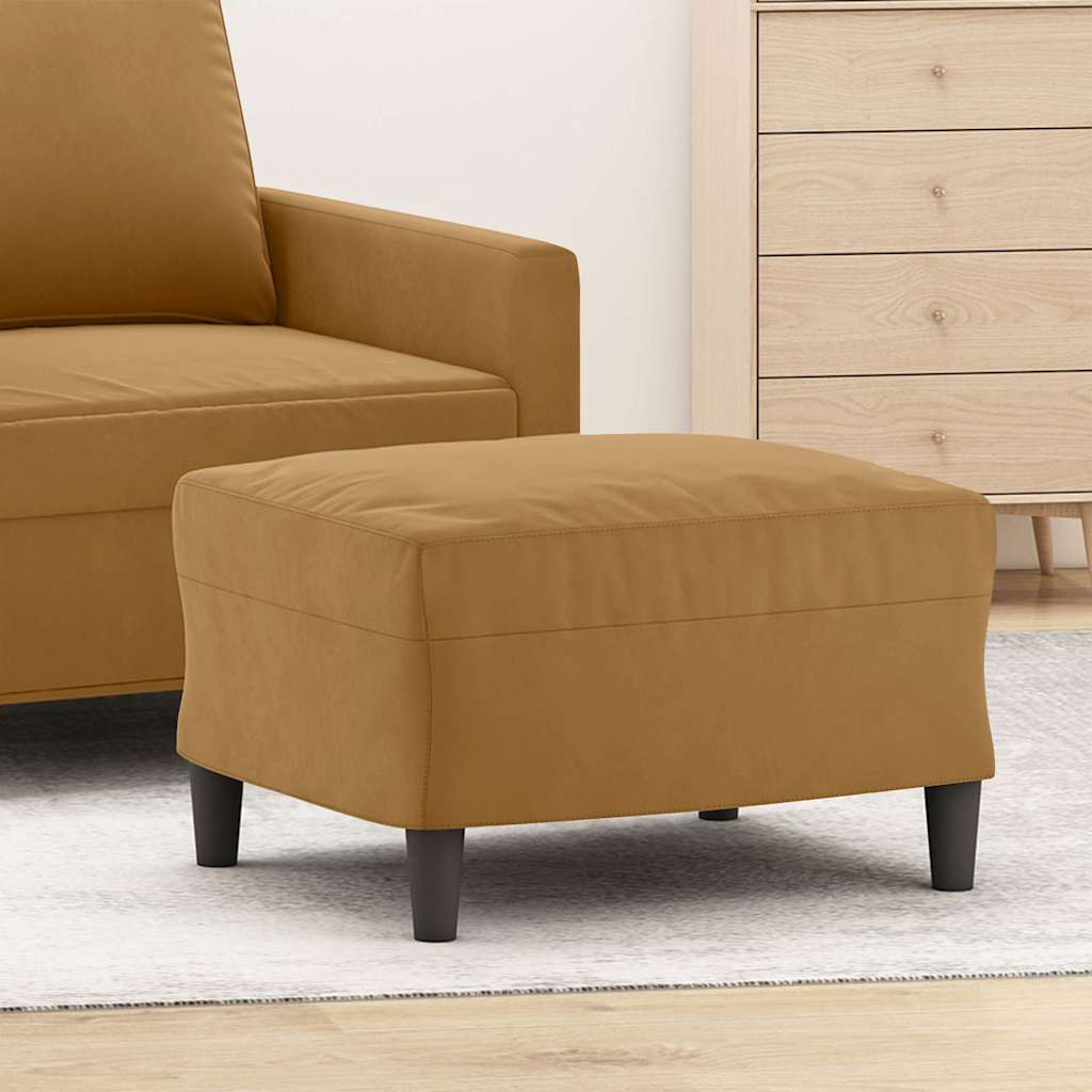 Fußhocker Braun 60x50x41 cm Samt