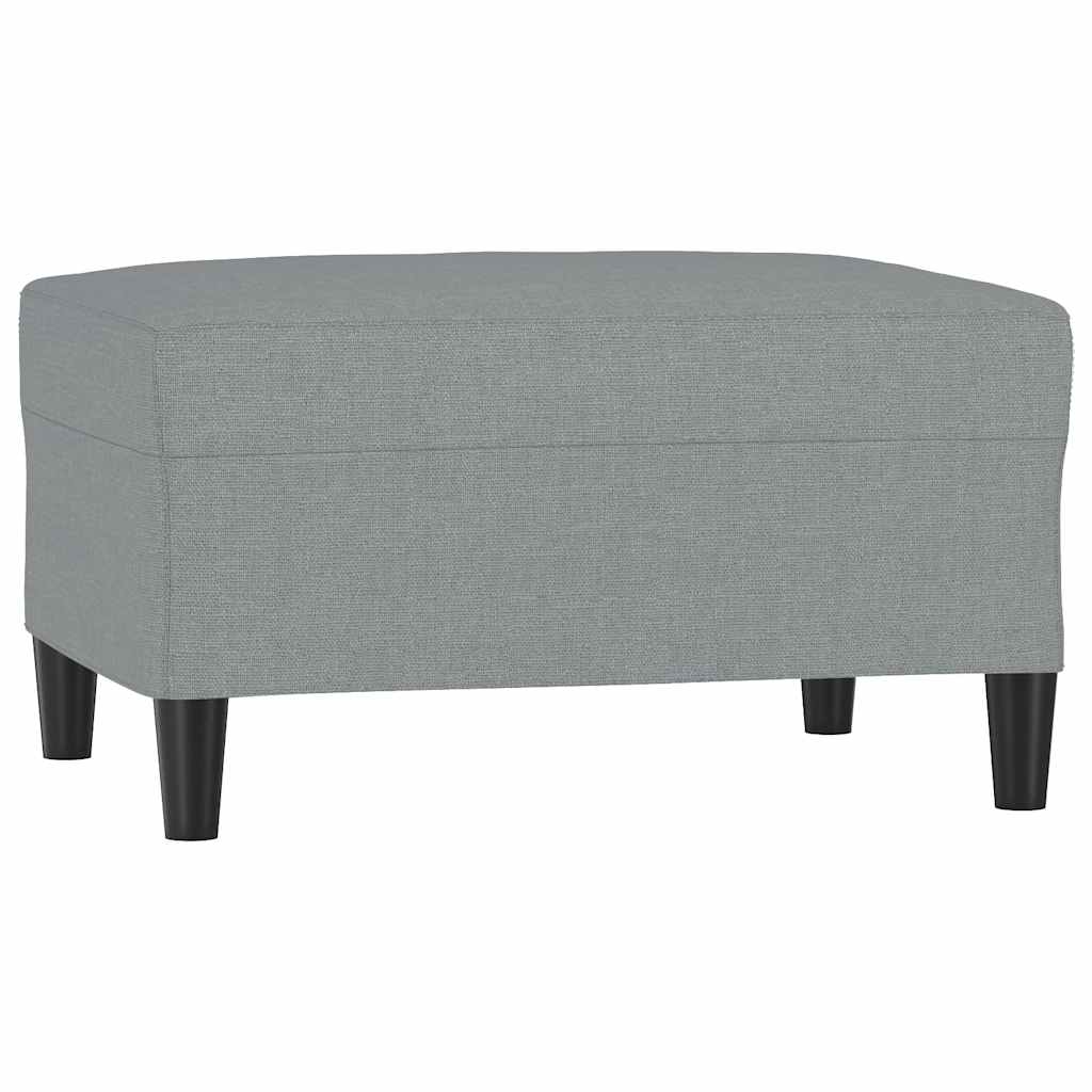 Fußhocker Hellgrau 70x55x41 cm Stoff