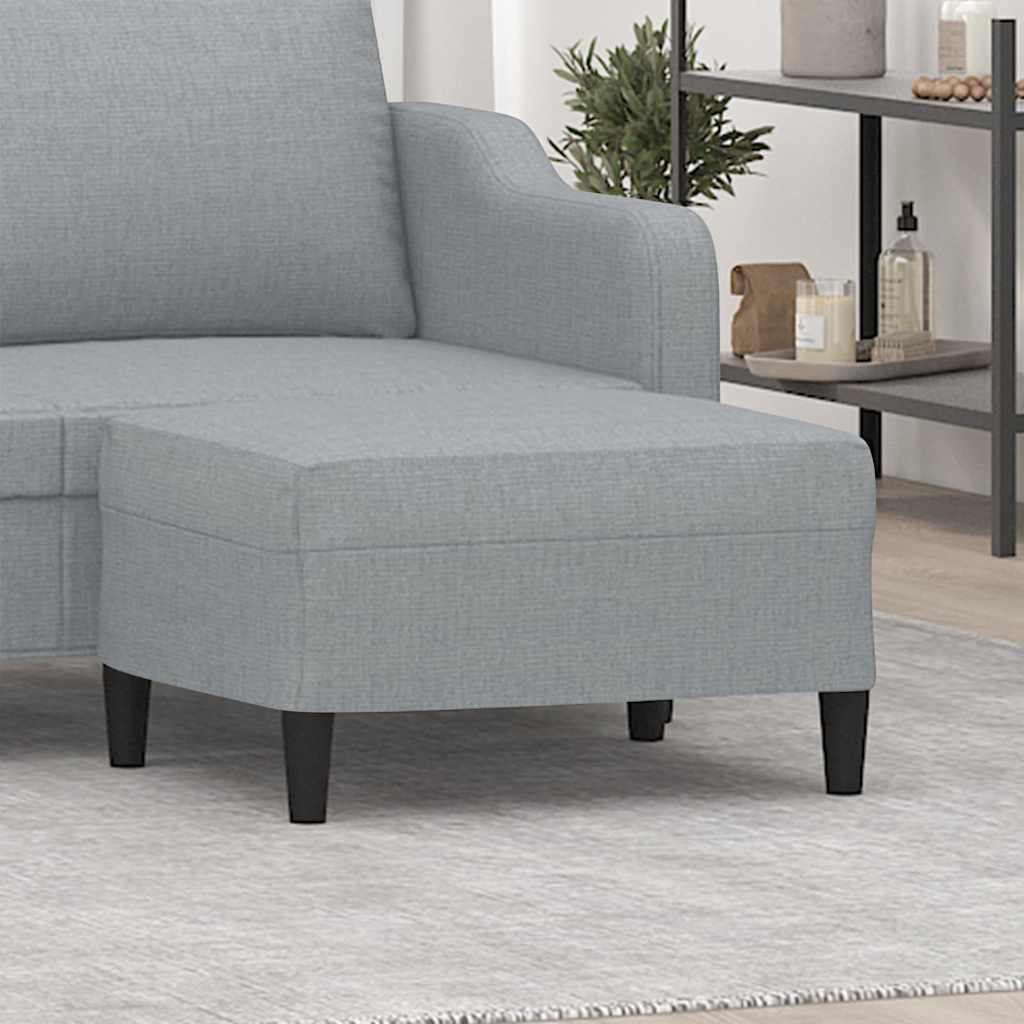 Fußhocker Hellgrau 70x55x41 cm Stoff