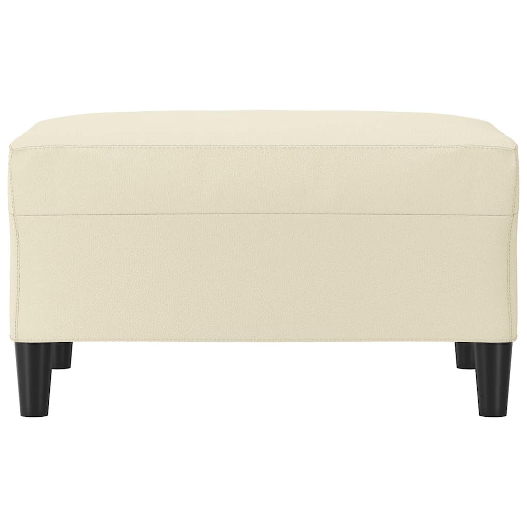 Fußhocker Creme 70x55x41 cm Kunstleder