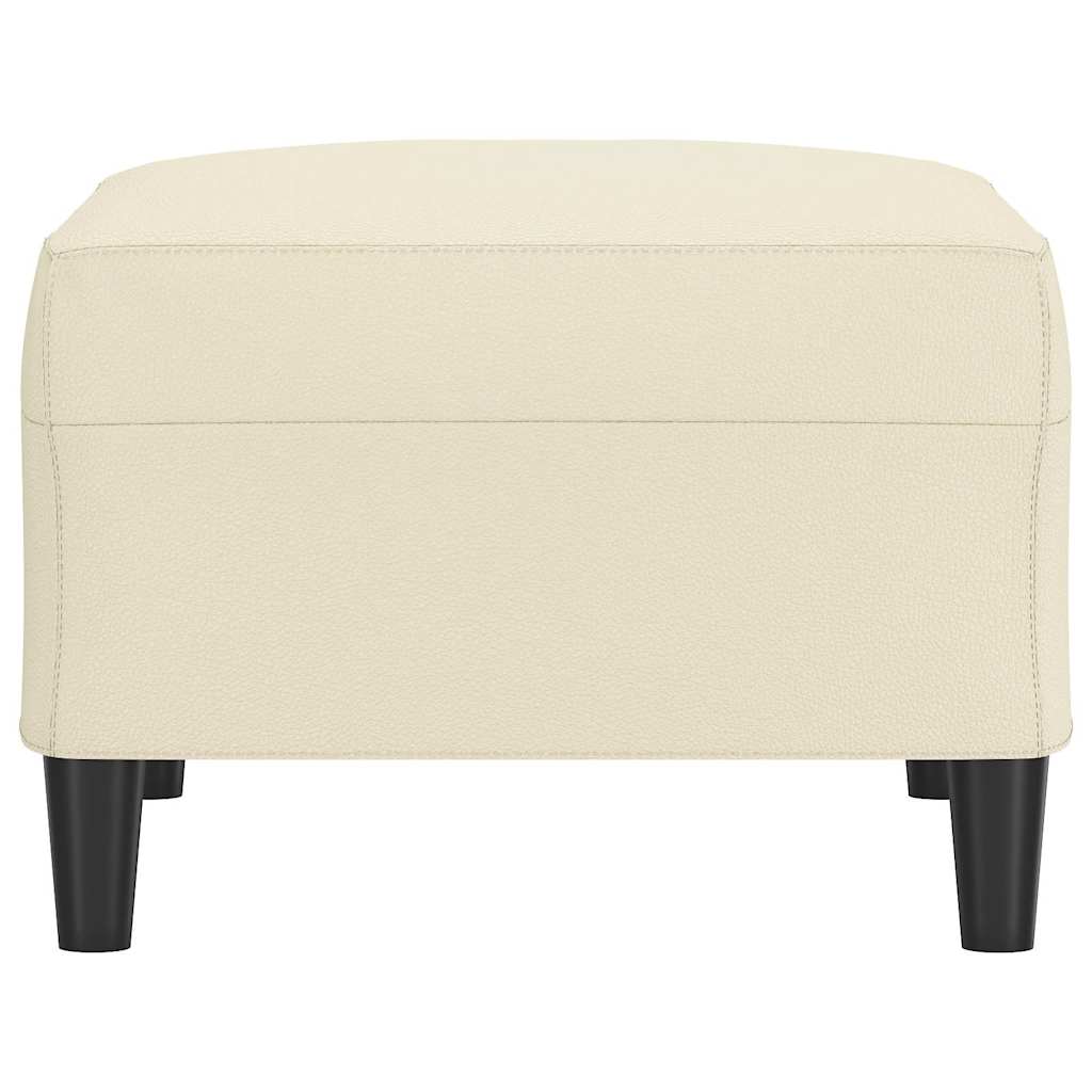 Fußhocker Creme 70x55x41 cm Kunstleder