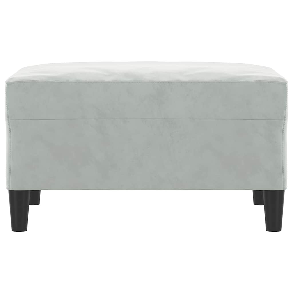 Fußhocker Hellgrau 70x55x41 cm Samt