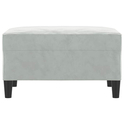 Fußhocker Hellgrau 70x55x41 cm Samt