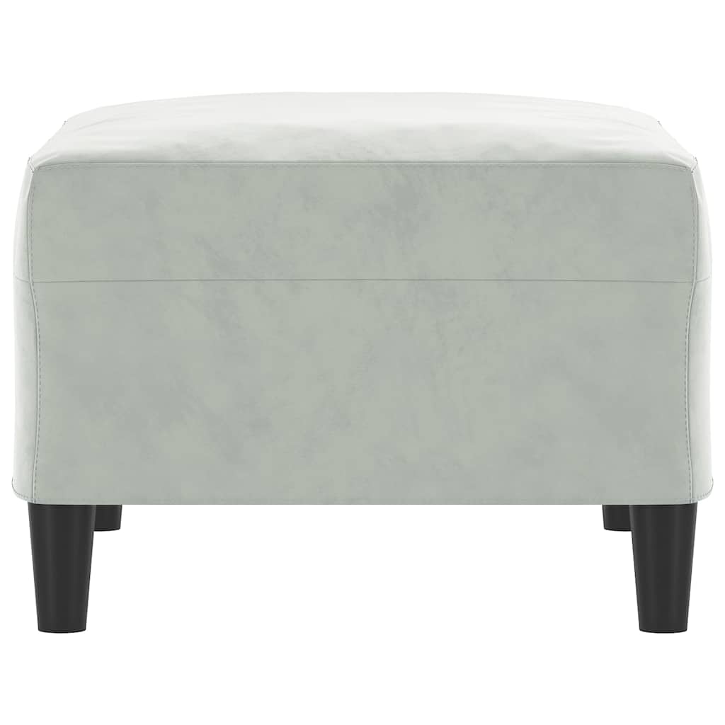 Fußhocker Hellgrau 70x55x41 cm Samt